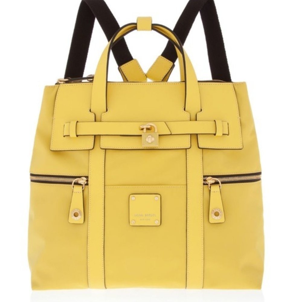 Henri Bendel Yellow Backpack Jetsetter Convertible